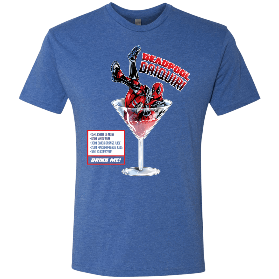 T-Shirts Vintage Royal / S Deadpool Daiquiri Men's Triblend T-Shirt