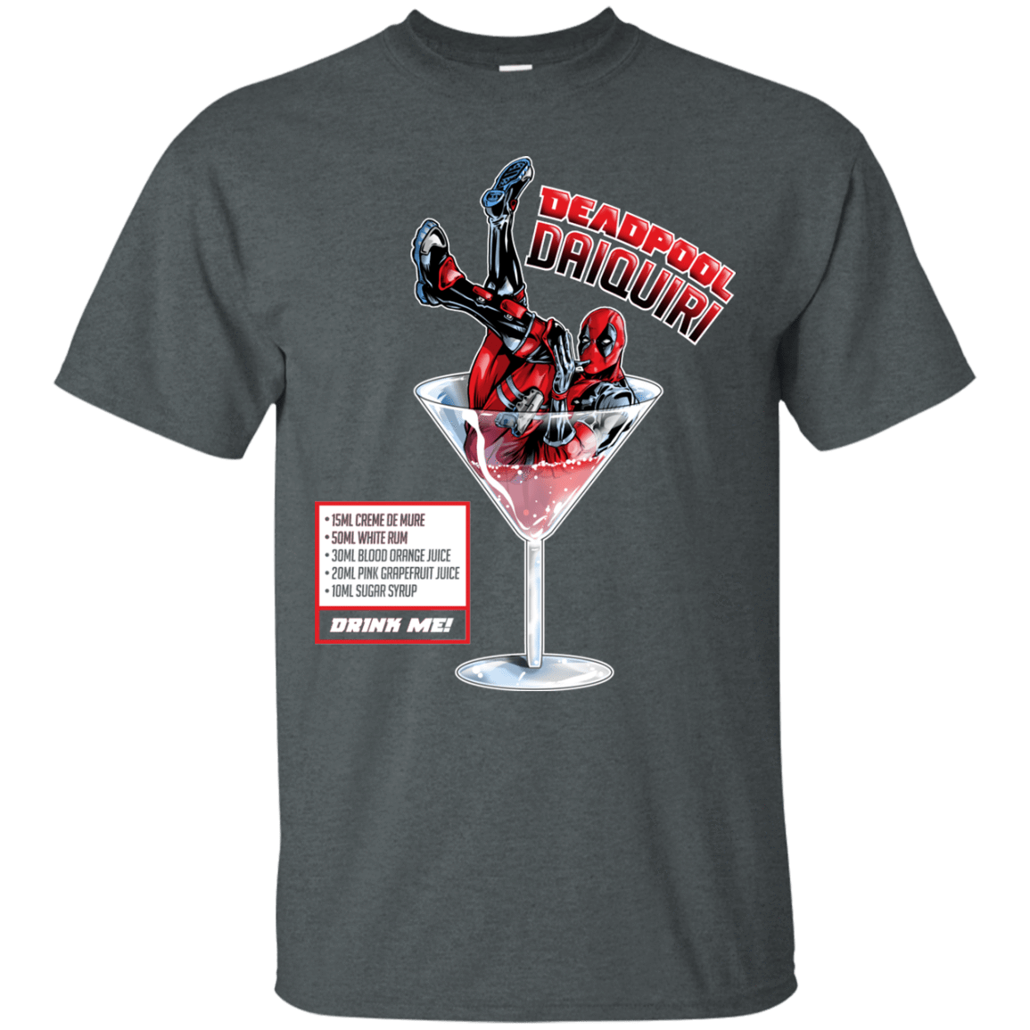 T-Shirts Dark Heather / S Deadpool Daiquiri T-Shirt