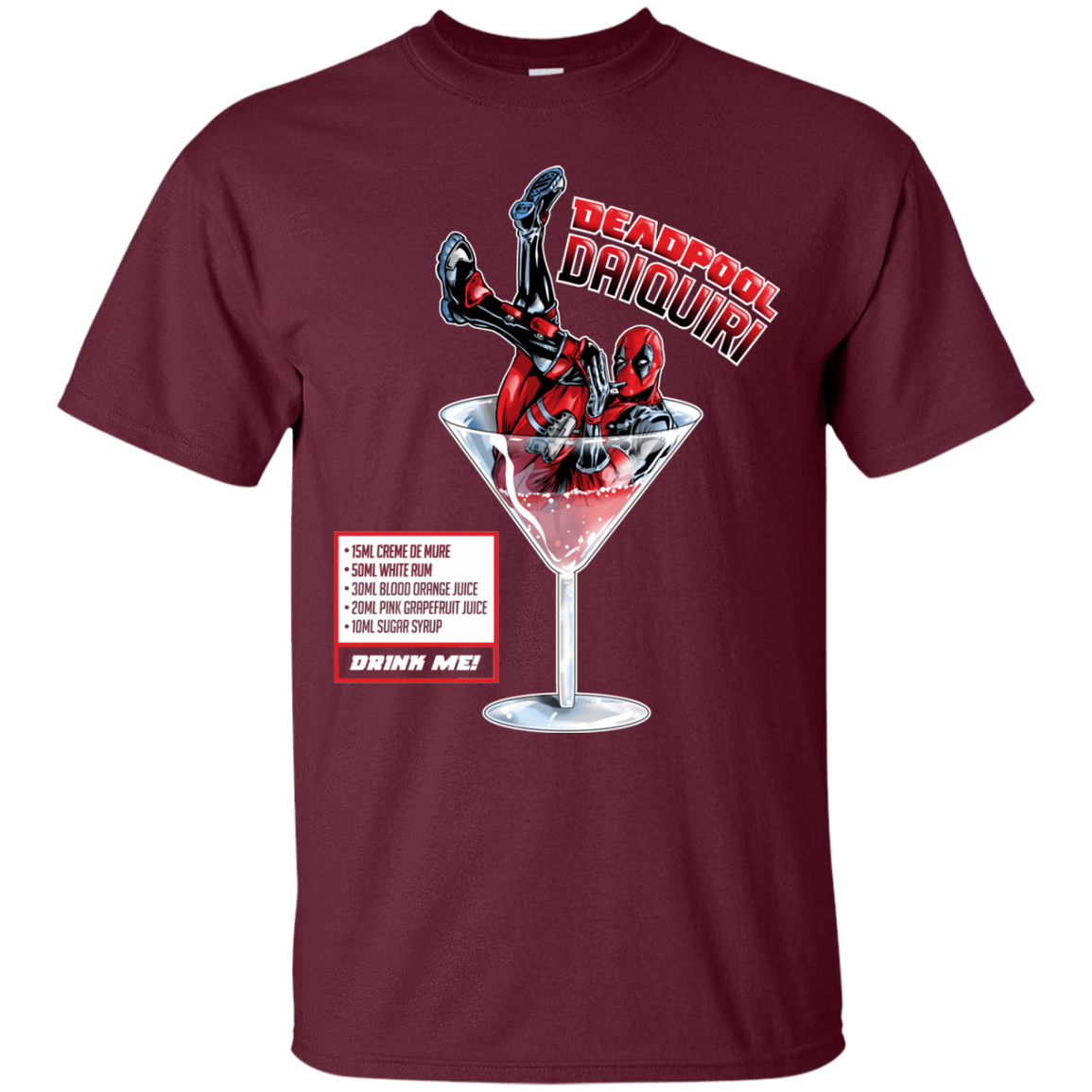 T-Shirts Maroon / S Deadpool Daiquiri T-Shirt