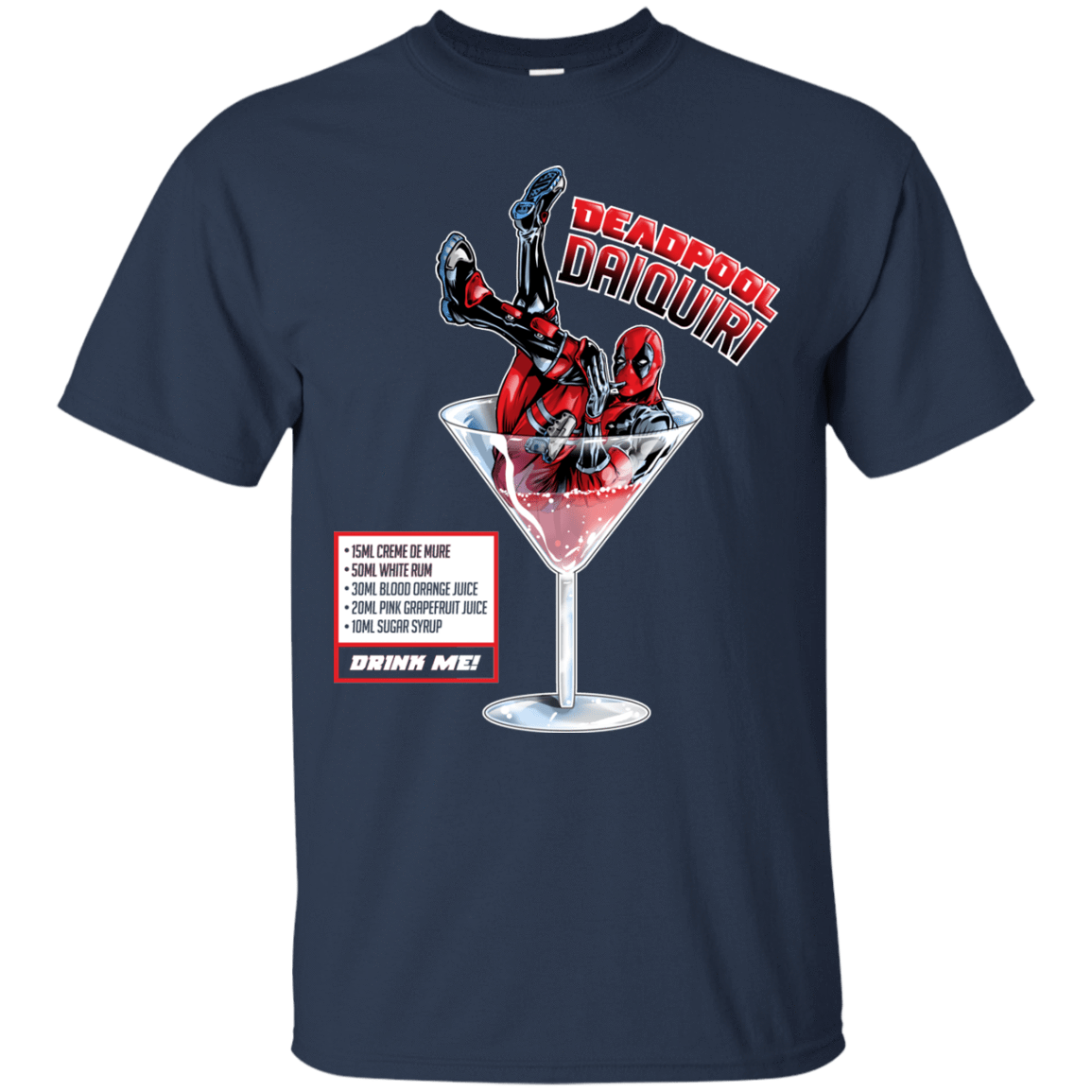 T-Shirts Navy / S Deadpool Daiquiri T-Shirt