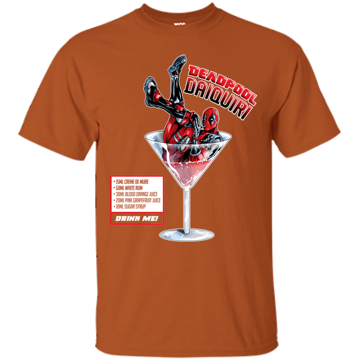 T-Shirts Texas Orange / S Deadpool Daiquiri T-Shirt