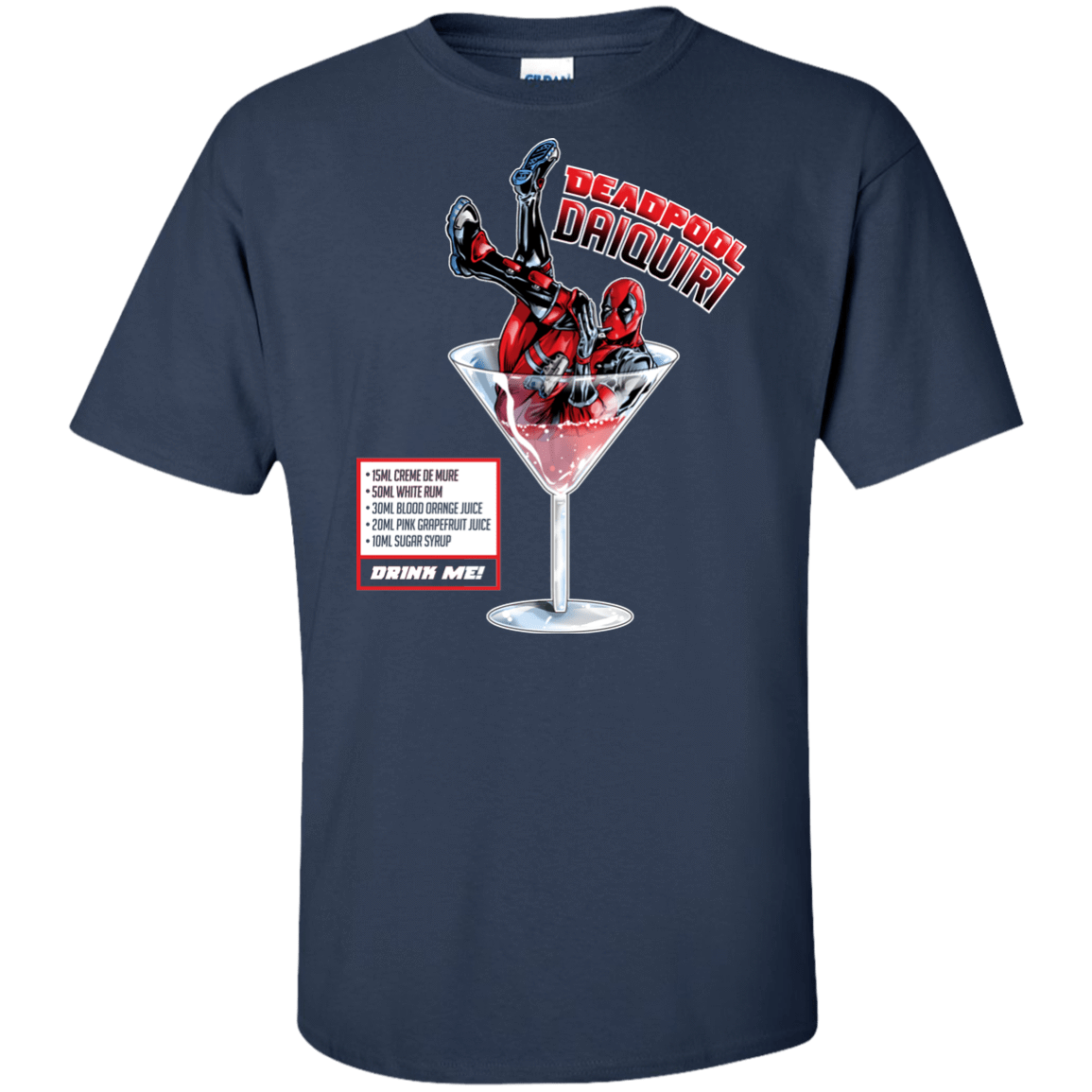 T-Shirts Navy / XLT Deadpool Daiquiri Tall T-Shirt