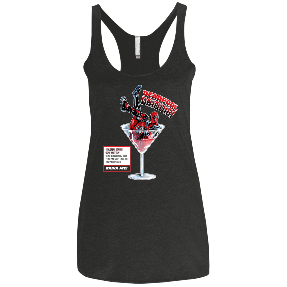 T-Shirts Vintage Black / X-Small Deadpool Daiquiri Women's Triblend Racerback Tank