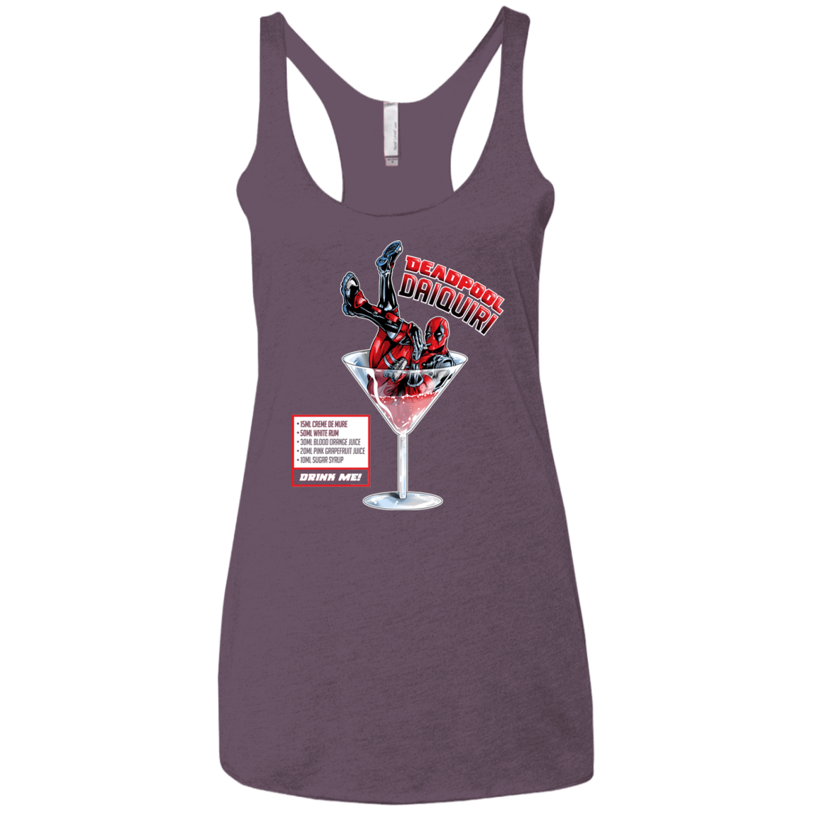 T-Shirts Vintage Purple / X-Small Deadpool Daiquiri Women's Triblend Racerback Tank