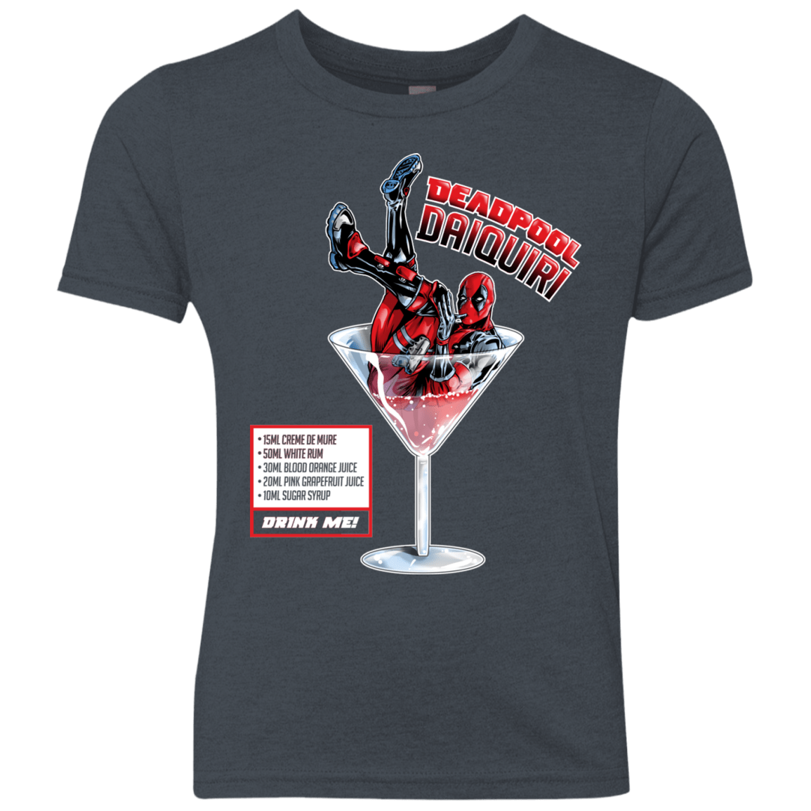 T-Shirts Vintage Navy / YXS Deadpool Daiquiri Youth Triblend T-Shirt