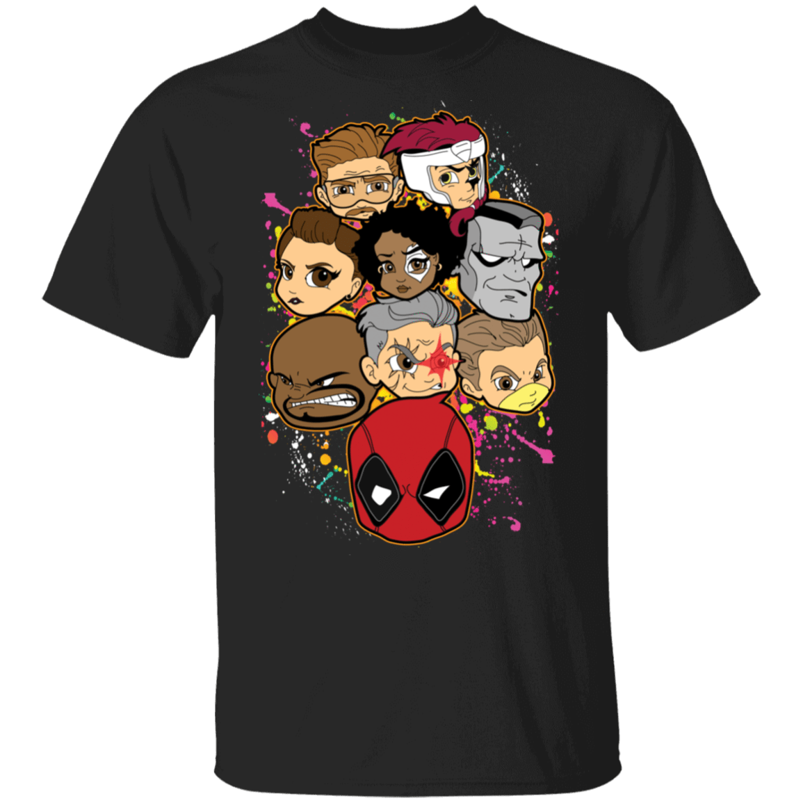 T-Shirts Black / S Deadpool Heads T-Shirt