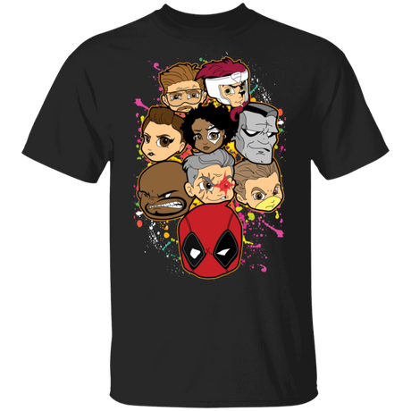 T-Shirts Black / S Deadpool Heads T-Shirt