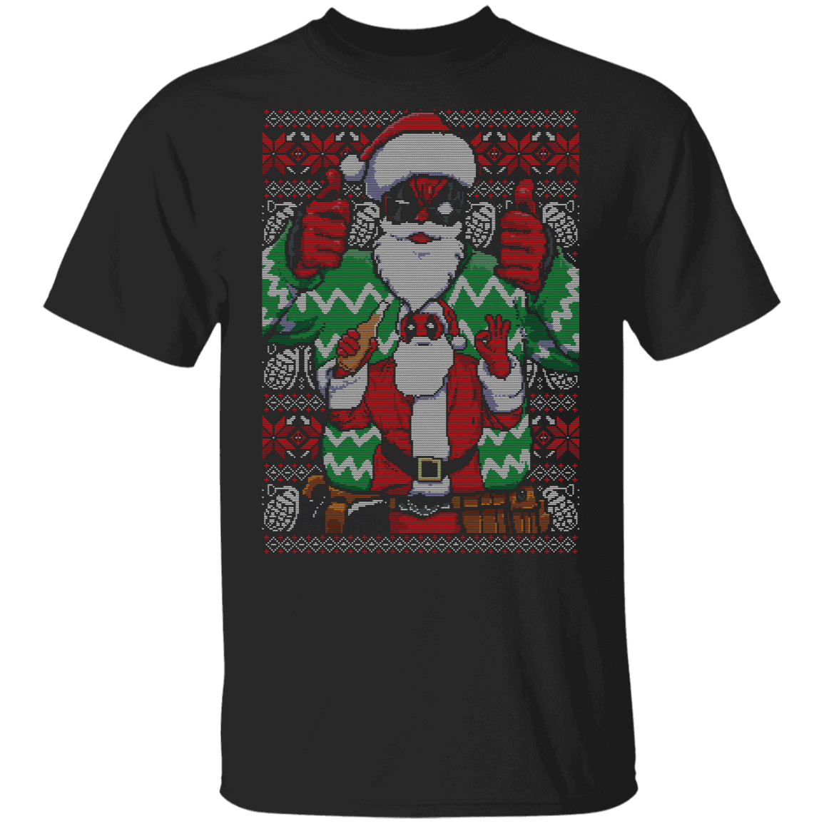 T-Shirts Black / YXS Deadpool Ugly Sweater Youth T-Shirt