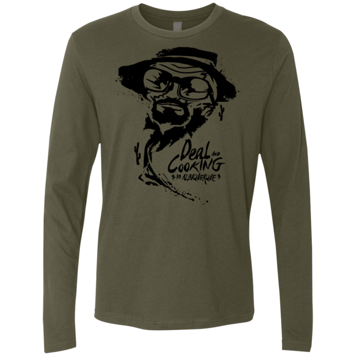 T-Shirts Military Green / Small Deal Cooking Men's Premium Long Sleeve