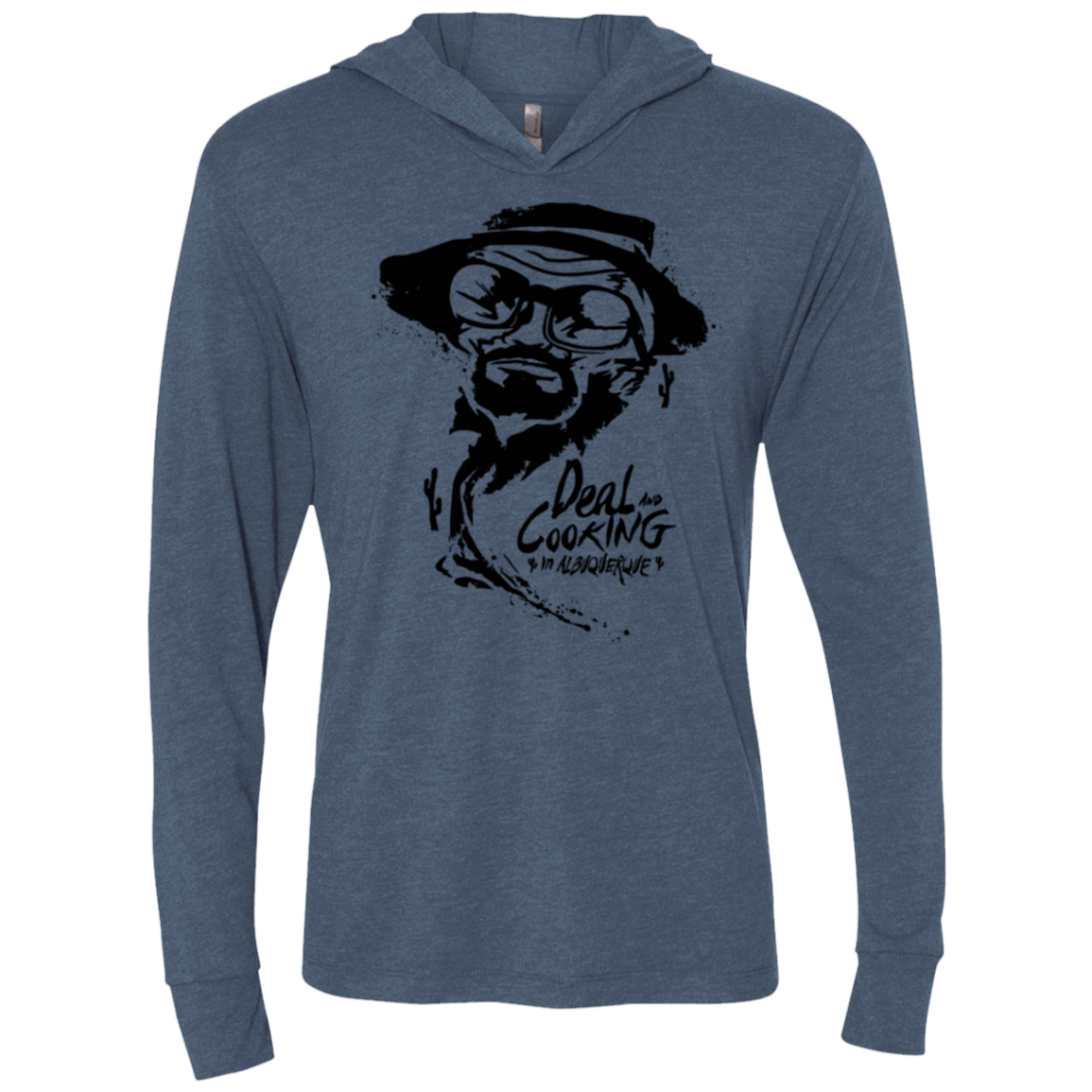 T-Shirts Indigo / X-Small Deal Cooking Triblend Long Sleeve Hoodie Tee