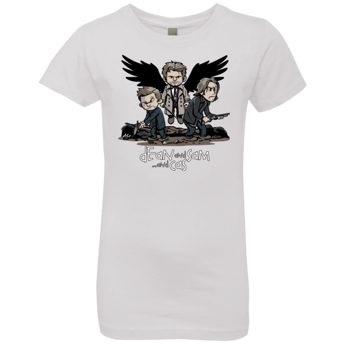 T-Shirts White / YXS Dean Sam Cas Girls Premium T-Shirt