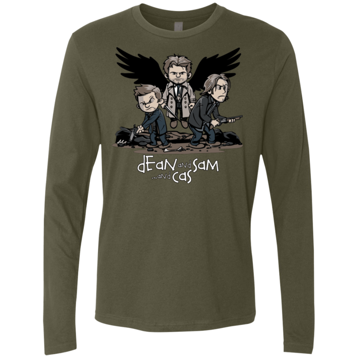 T-Shirts Military Green / Small Dean Sam Cas Men's Premium Long Sleeve