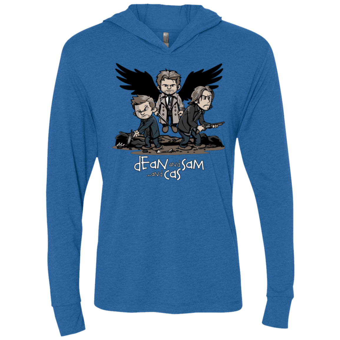T-Shirts Vintage Royal / X-Small Dean Sam Cas Triblend Long Sleeve Hoodie Tee
