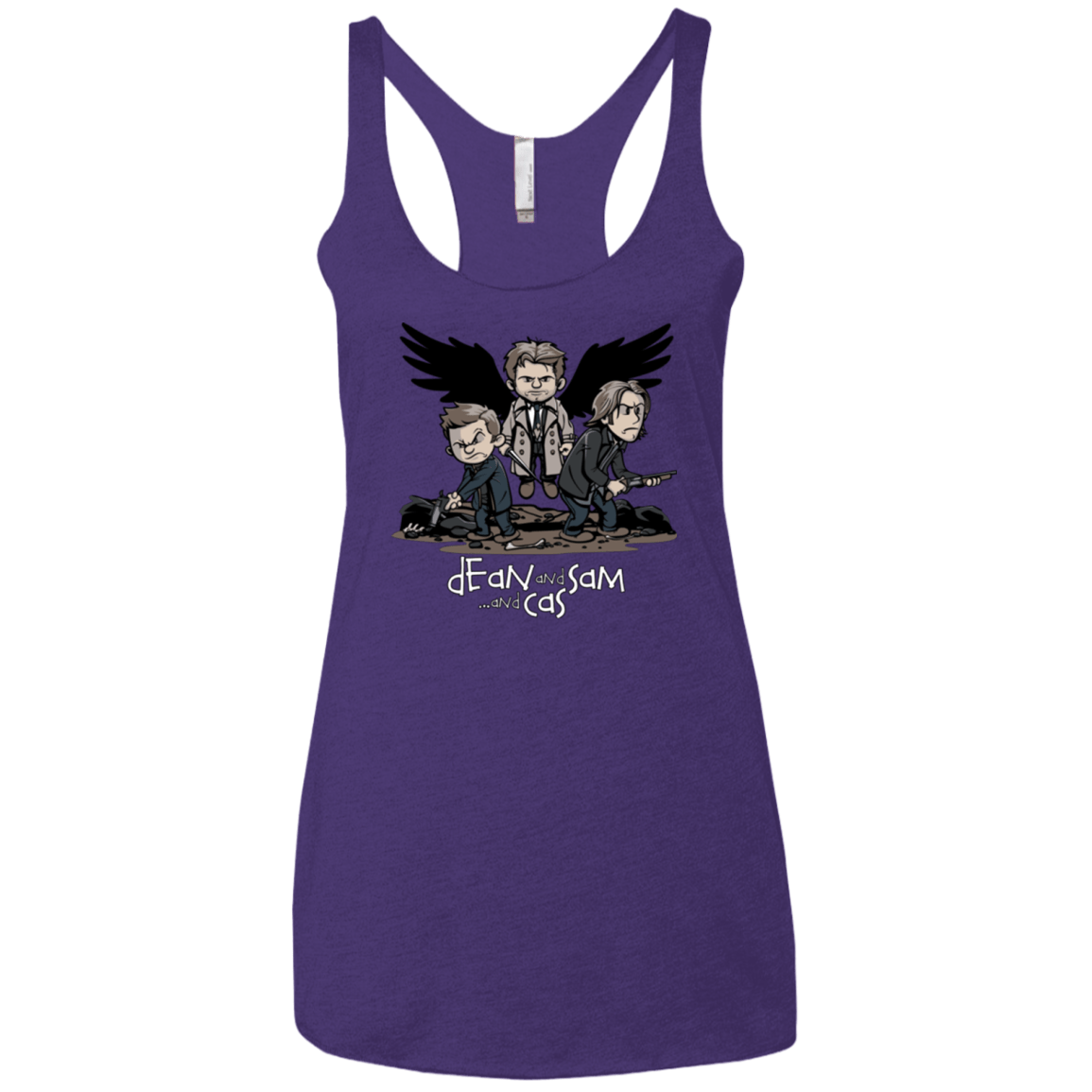 T-Shirts Purple / X-Small Dean Sam Cas Women's Triblend Racerback Tank