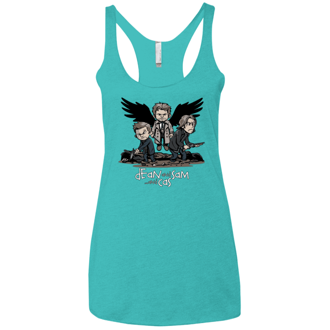 T-Shirts Tahiti Blue / X-Small Dean Sam Cas Women's Triblend Racerback Tank