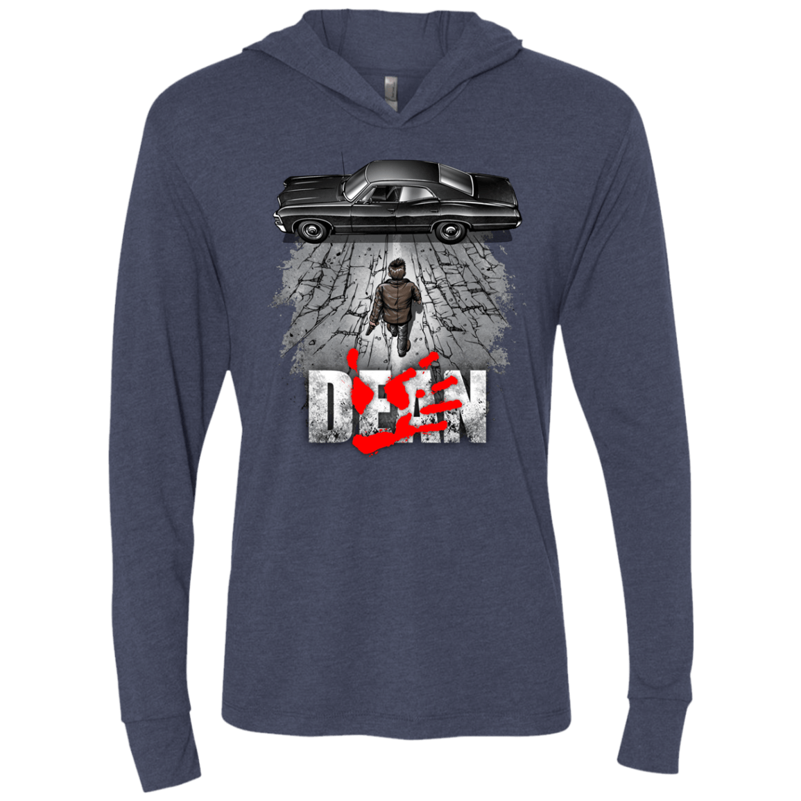 T-Shirts Vintage Navy / X-Small Dean Triblend Long Sleeve Hoodie Tee