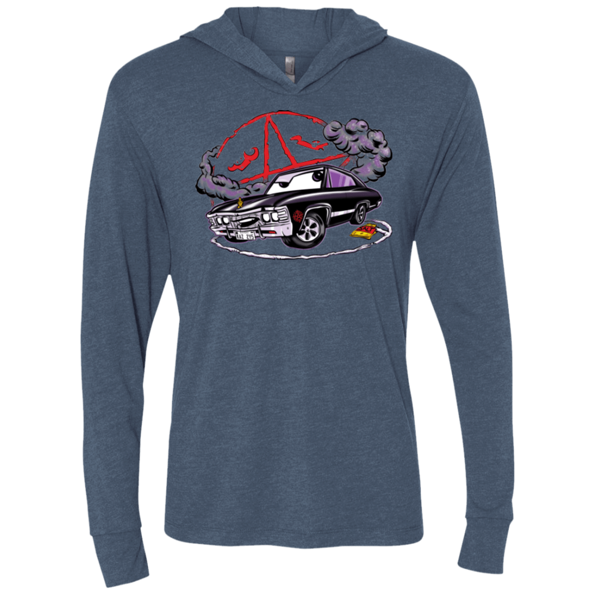 T-Shirts Indigo / X-Small Deans Baby Triblend Long Sleeve Hoodie Tee