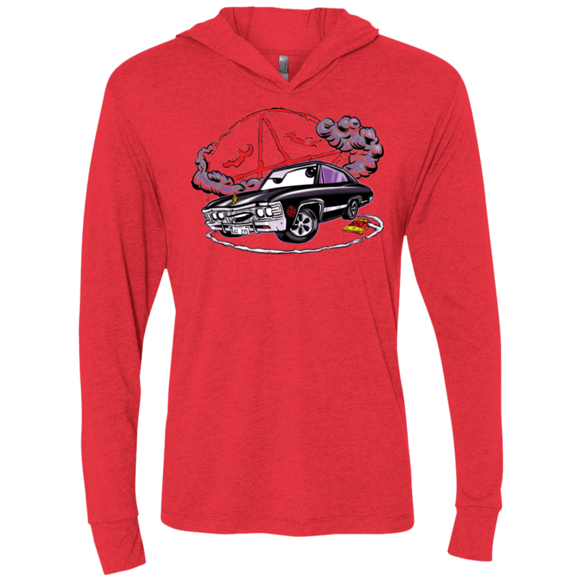 T-Shirts Vintage Red / X-Small Deans Baby Triblend Long Sleeve Hoodie Tee