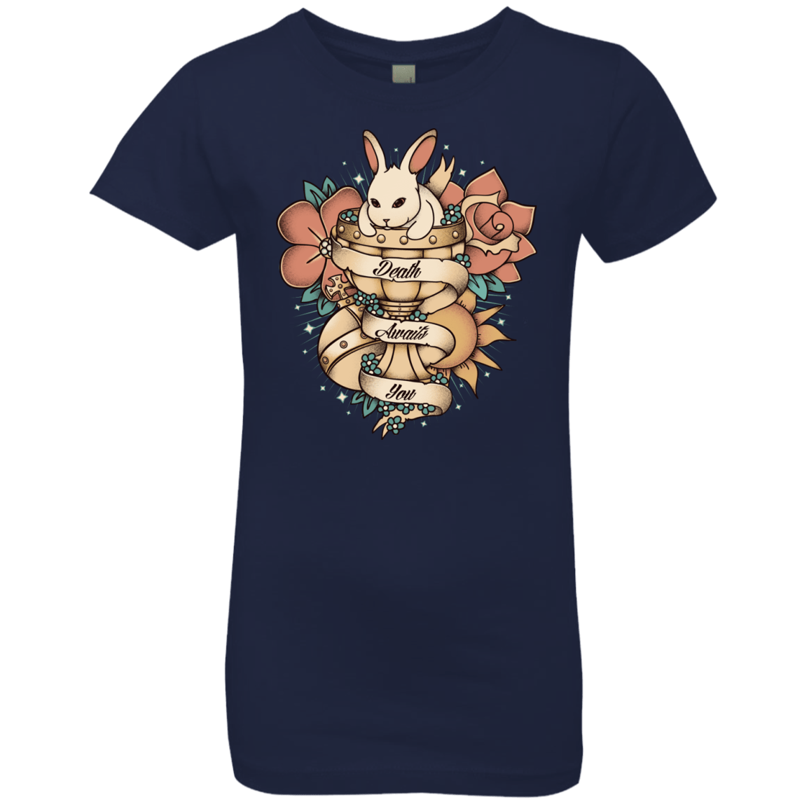 T-Shirts Midnight Navy / YXS Death Awaits You Girls Premium T-Shirt