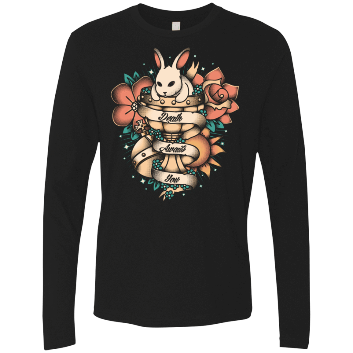 T-Shirts Black / Small Death awaits you Men's Premium Long Sleeve