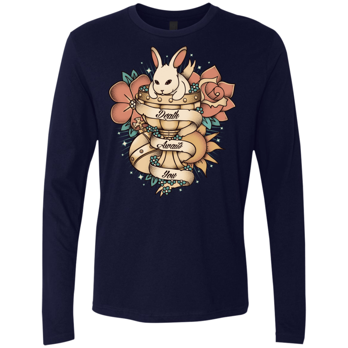 T-Shirts Midnight Navy / Small Death Awaits You Men's Premium Long Sleeve