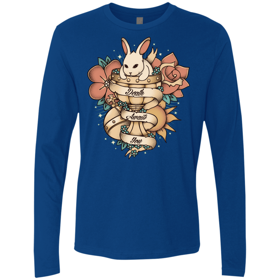 T-Shirts Royal / Small Death Awaits You Men's Premium Long Sleeve