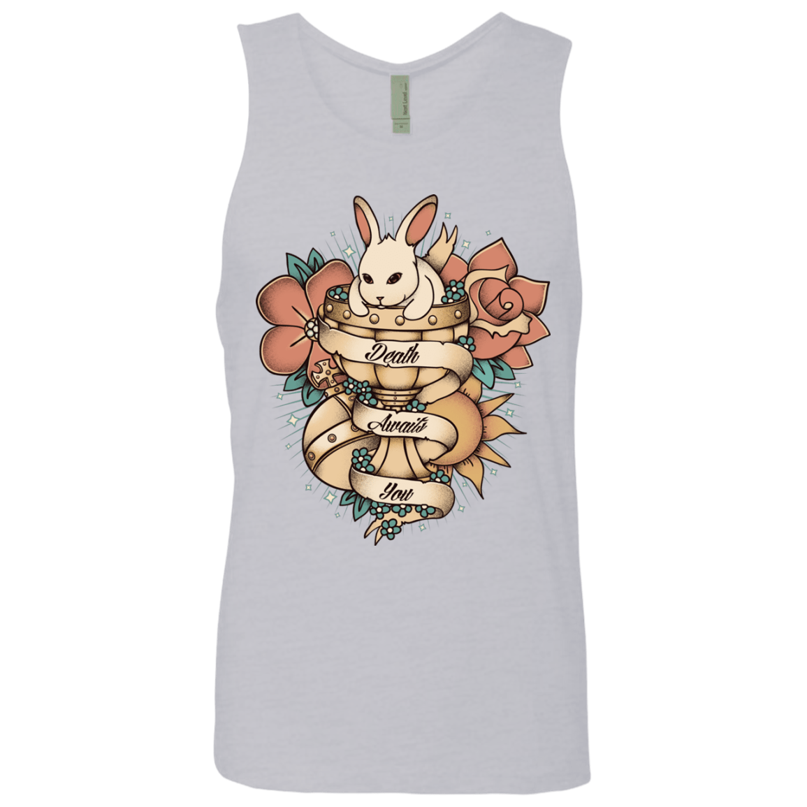 T-Shirts Heather Grey / Small Death Awaits You Men's Premium Tank Top