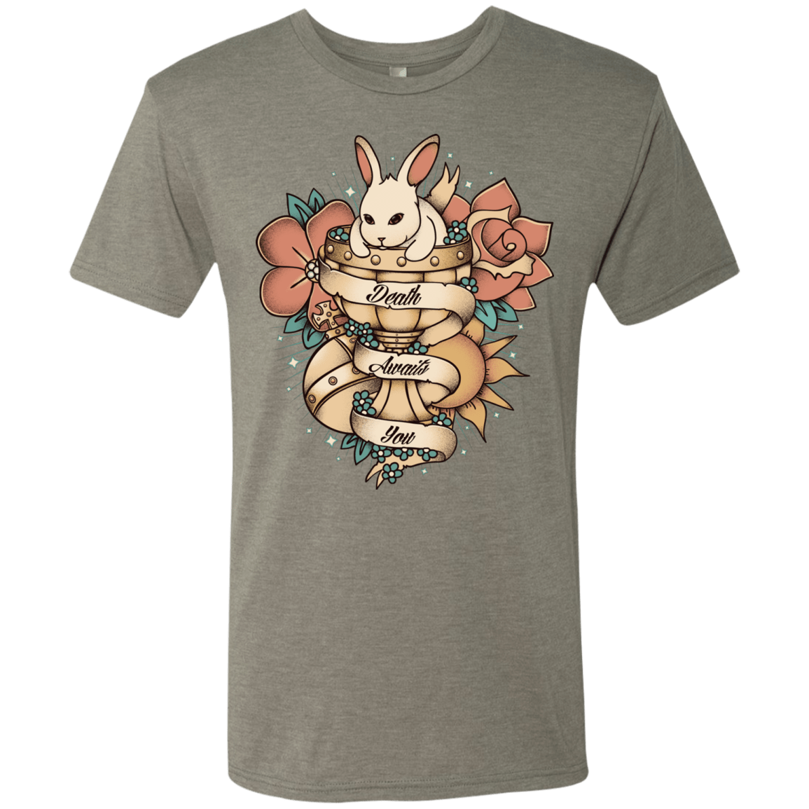 T-Shirts Venetian Grey / Small Death Awaits You Men's Triblend T-Shirt