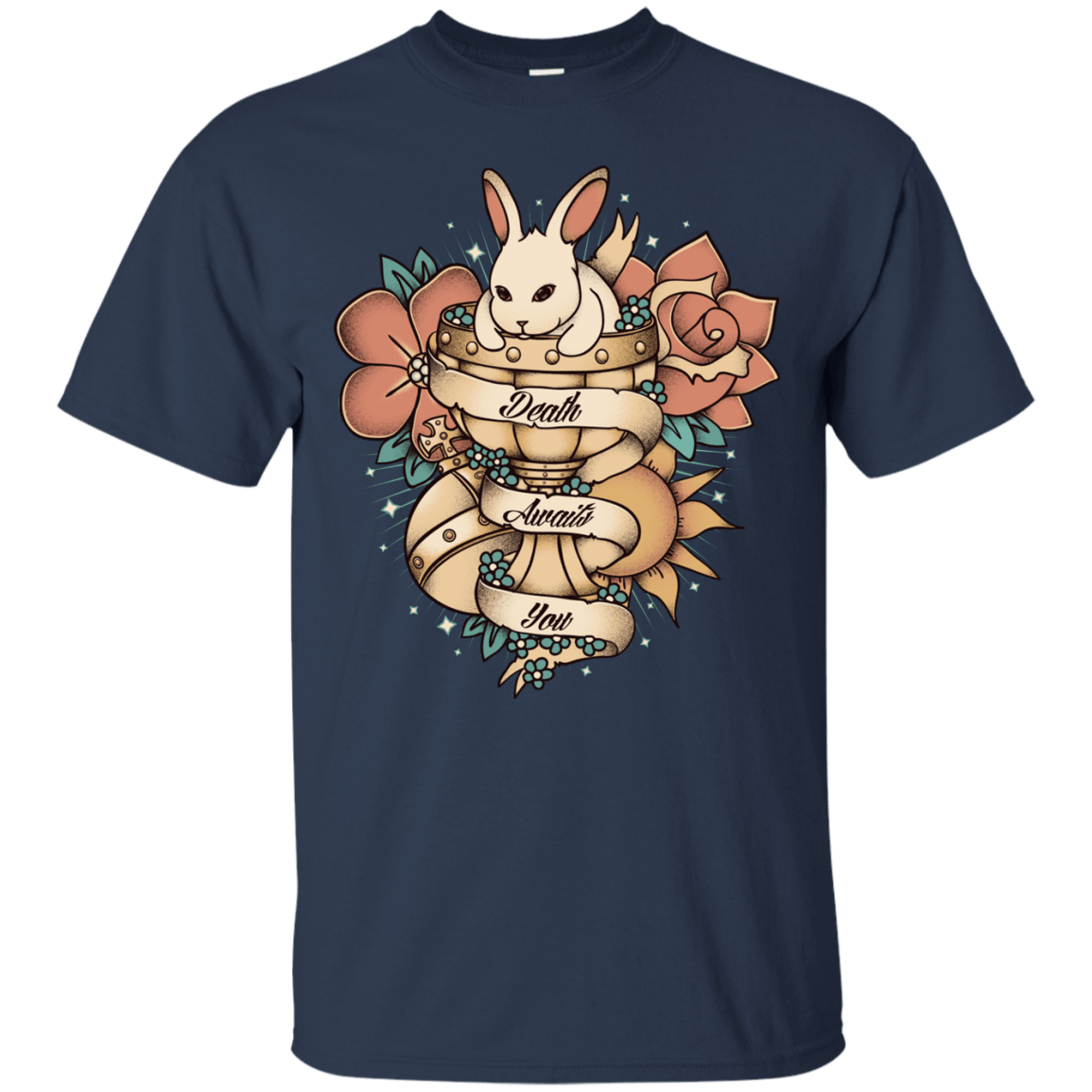 T-Shirts Navy / Small Death Awaits You T-Shirt