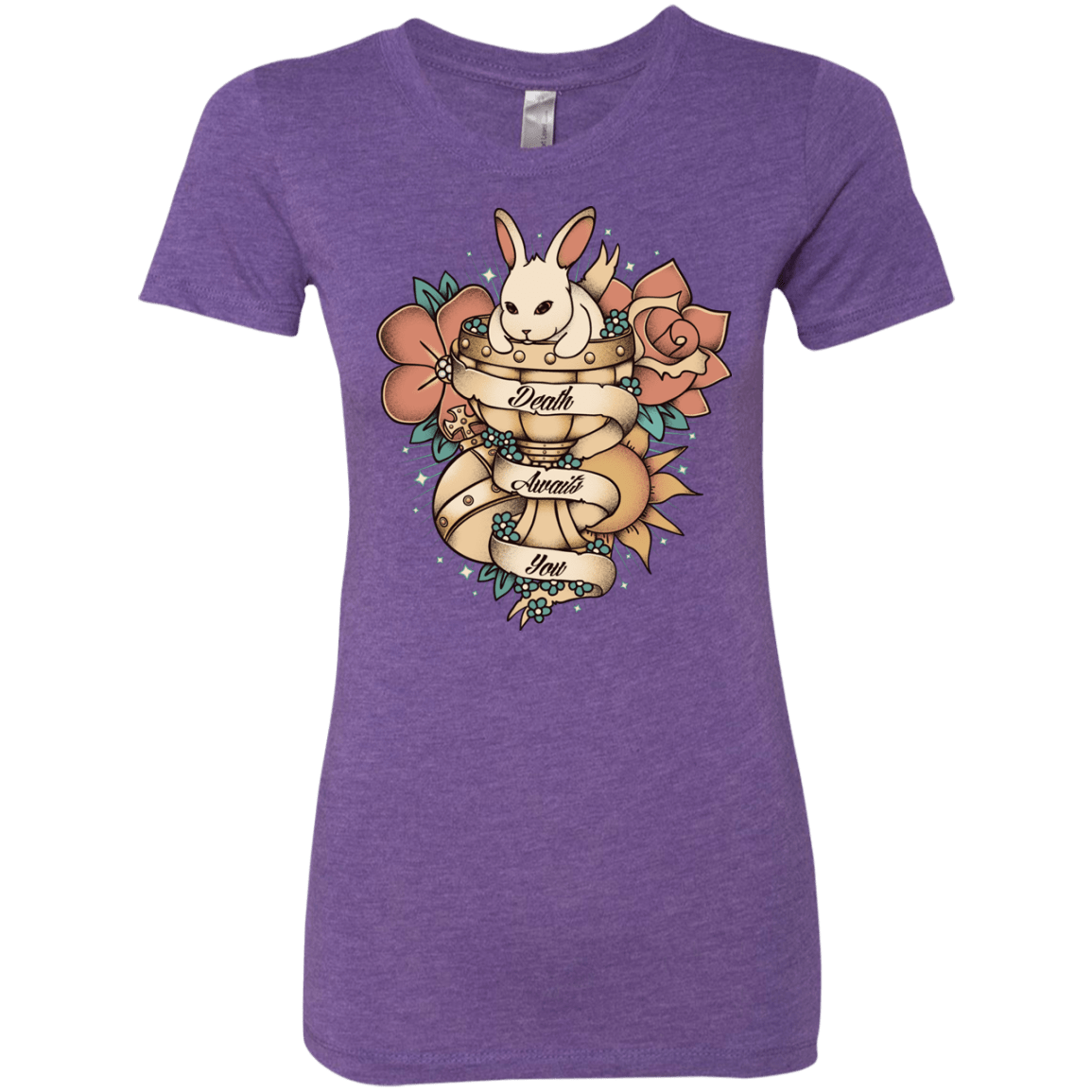 T-Shirts Purple Rush / Small Death Awaits You Women's Triblend T-Shirt