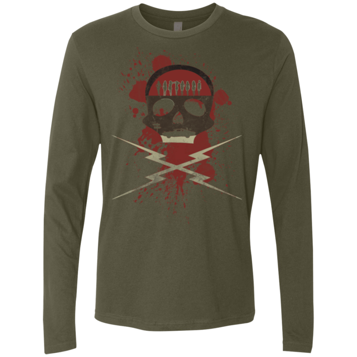 T-Shirts Military Green / Small Death Car Men's Premium Long Sleeve