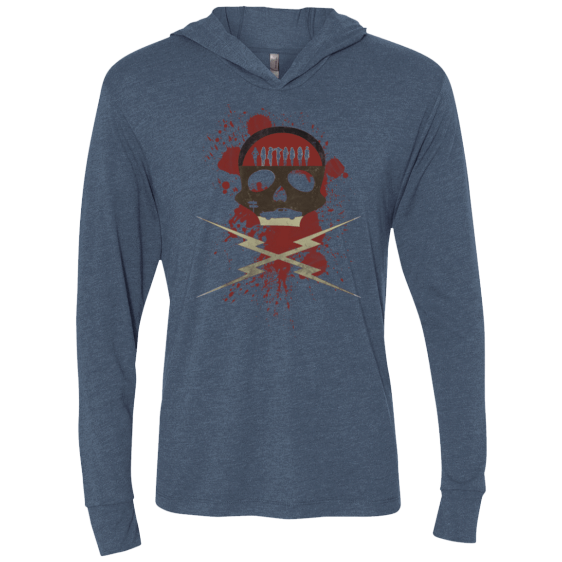 T-Shirts Indigo / X-Small Death Car Triblend Long Sleeve Hoodie Tee