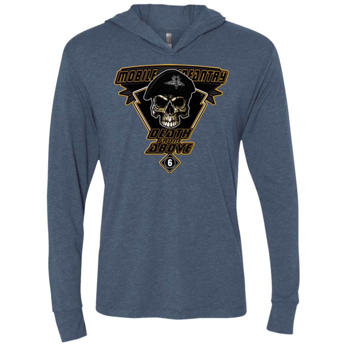 T-Shirts Indigo / X-Small Death From Above Triblend Long Sleeve Hoodie Tee