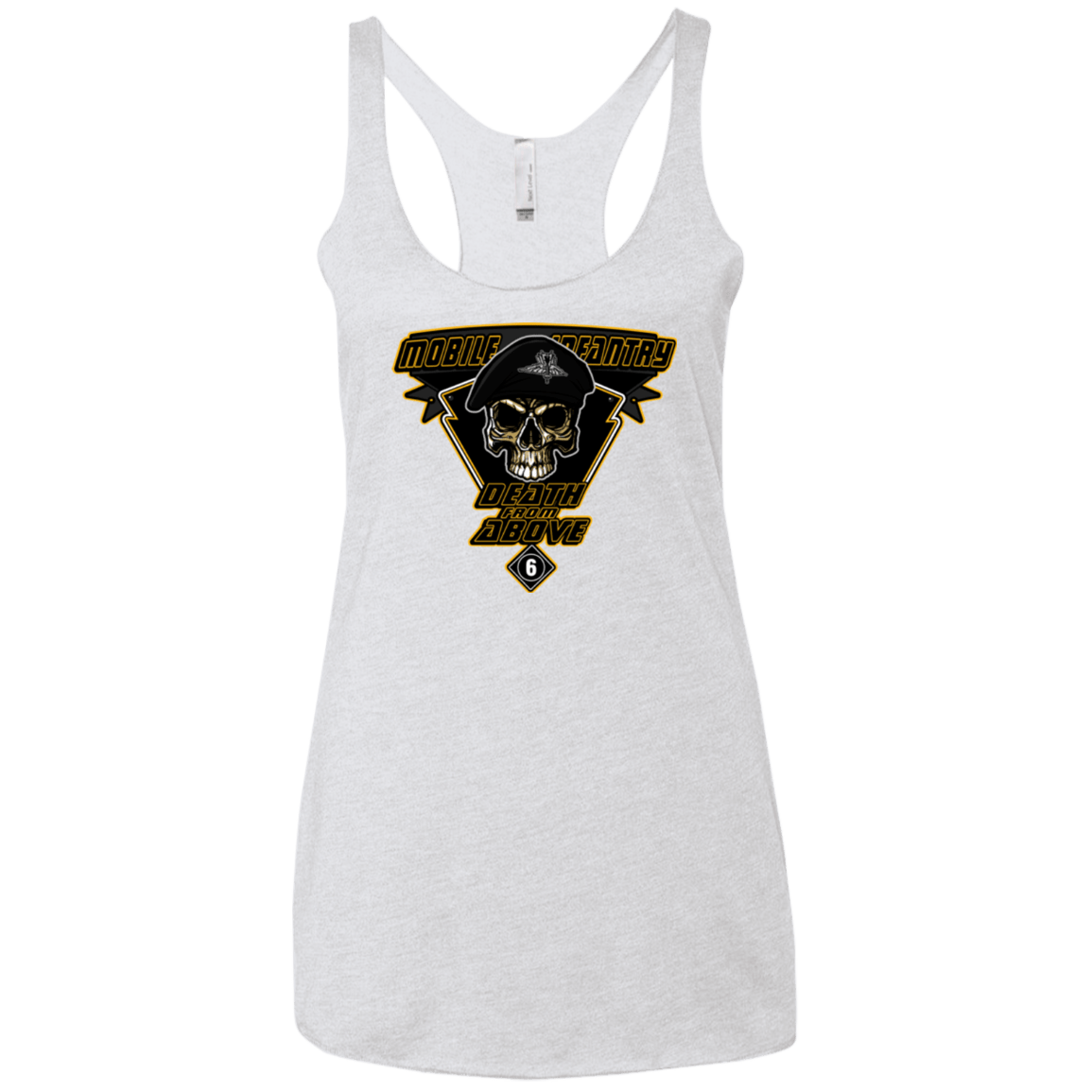 T-Shirts Heather White / X-Small Death From Above Women's Triblend Racerback Tank