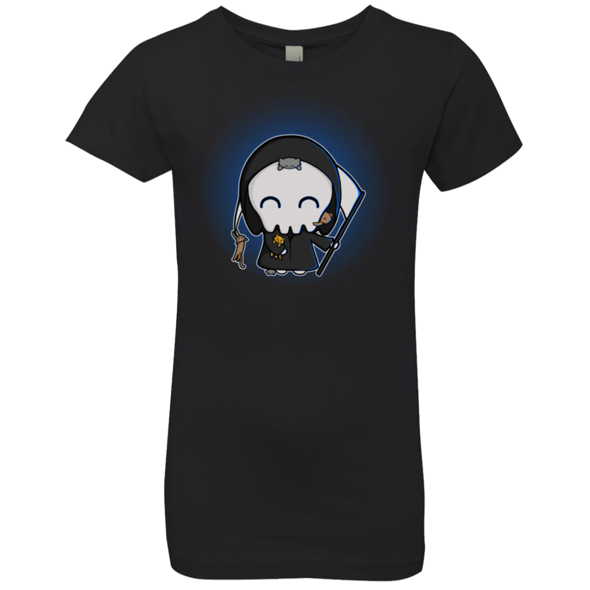 T-Shirts Black / YXS Death Loves Cats Girls Premium T-Shirt