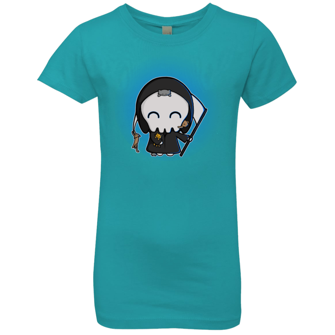 T-Shirts Tahiti Blue / YXS Death Loves Cats Girls Premium T-Shirt