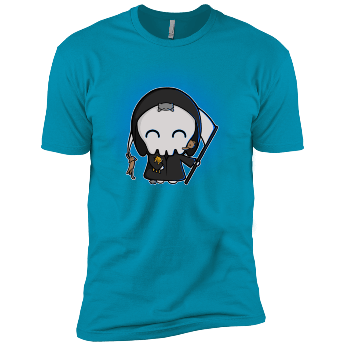 T-Shirts Turquoise / X-Small Death Loves Cats Men's Premium T-Shirt