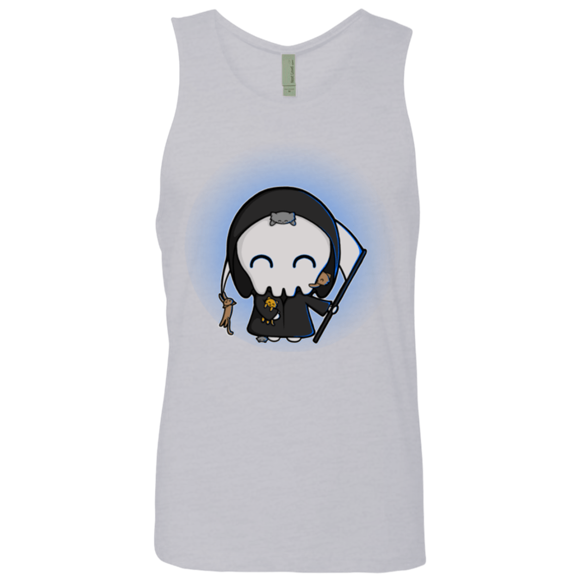 T-Shirts Heather Grey / Small Death Loves Cats Men's Premium Tank Top