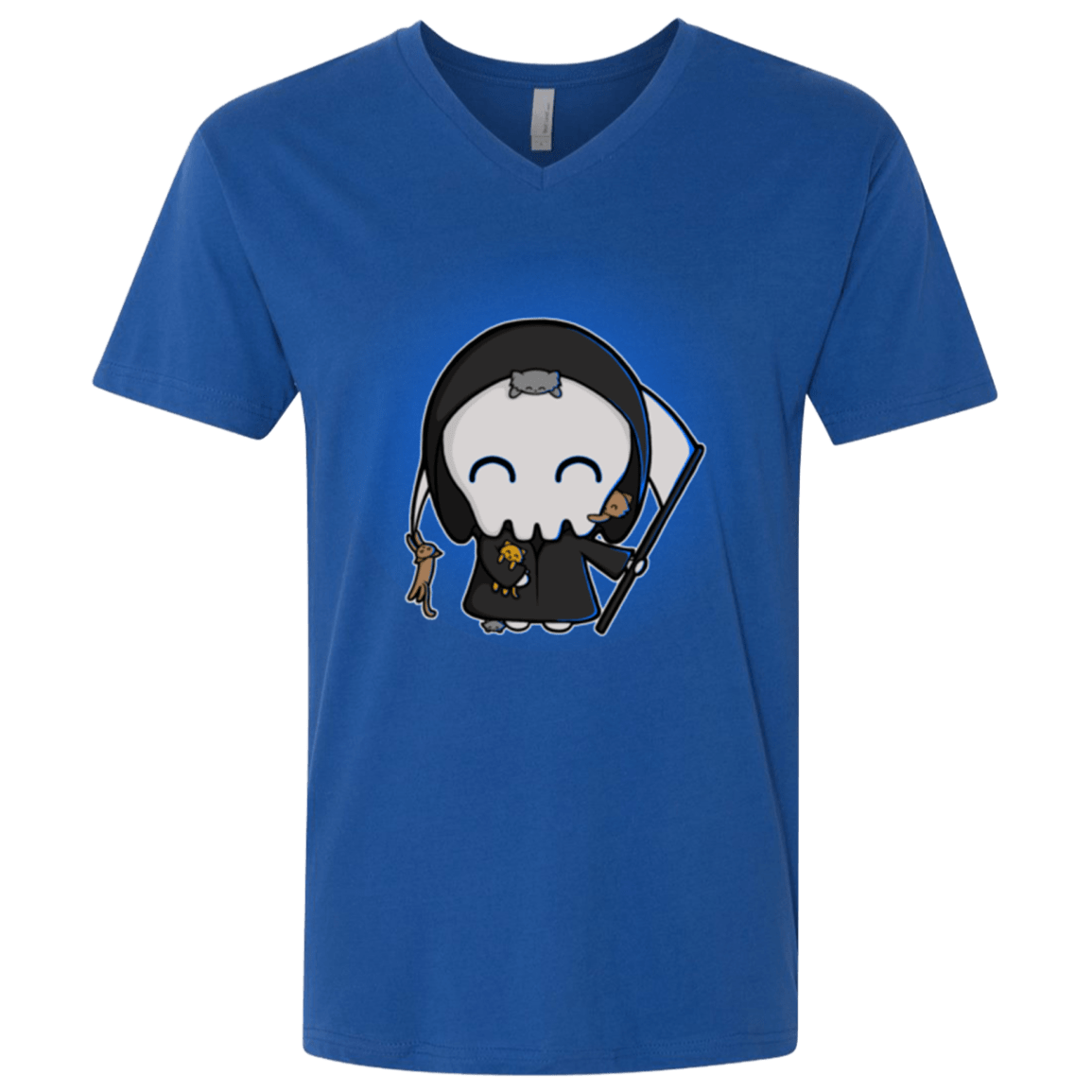 T-Shirts Royal / X-Small Death Loves Cats Men's Premium V-Neck