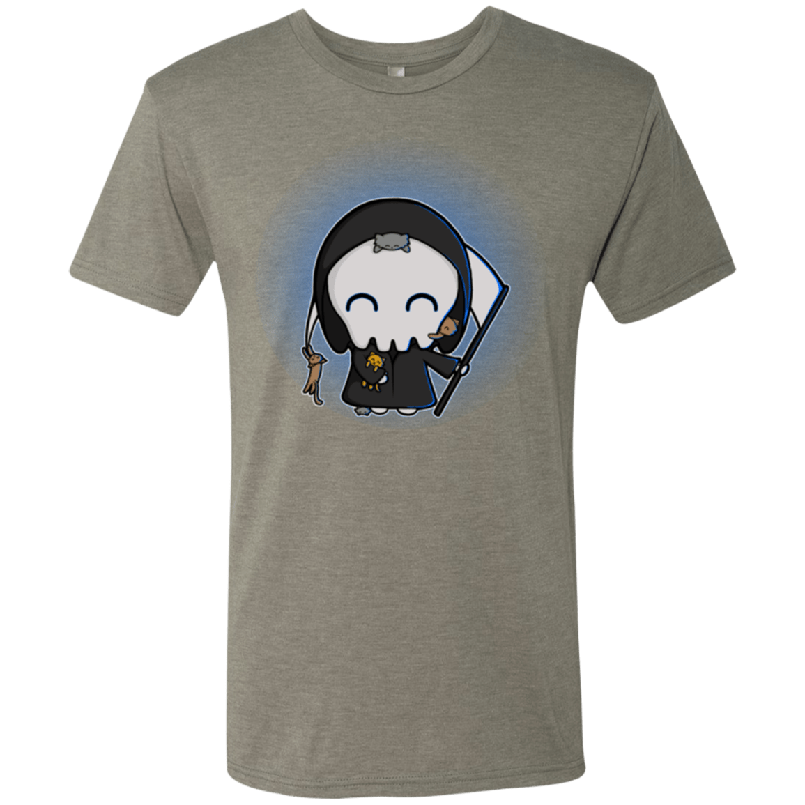 T-Shirts Venetian Grey / Small Death Loves Cats Men's Triblend T-Shirt