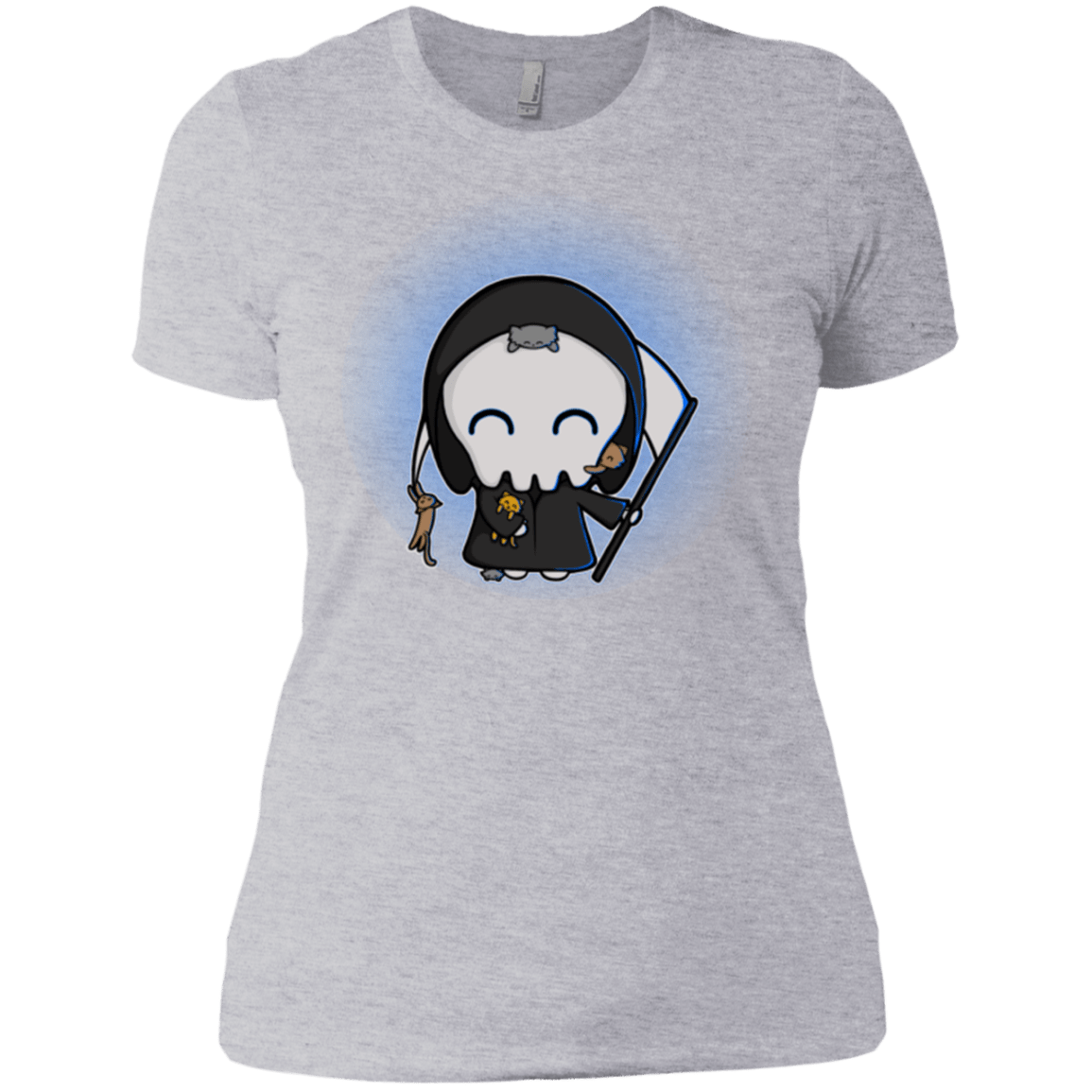 T-Shirts Heather Grey / X-Small Death Loves Cats Women's Premium T-Shirt