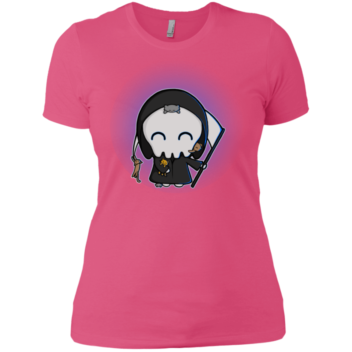 T-Shirts Hot Pink / X-Small Death Loves Cats Women's Premium T-Shirt
