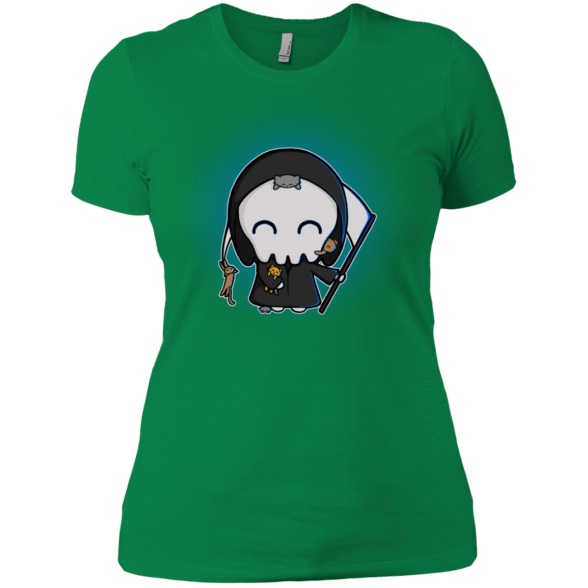 T-Shirts Kelly Green / X-Small Death Loves Cats Women's Premium T-Shirt