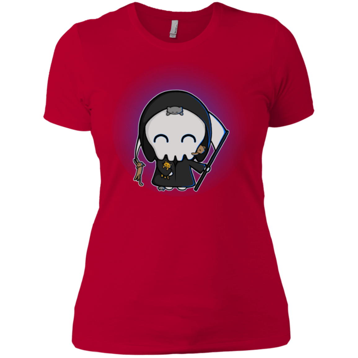 T-Shirts Red / X-Small Death Loves Cats Women's Premium T-Shirt