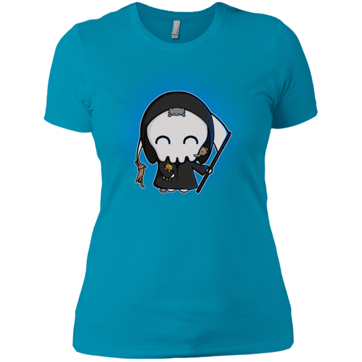 T-Shirts Turquoise / X-Small Death Loves Cats Women's Premium T-Shirt