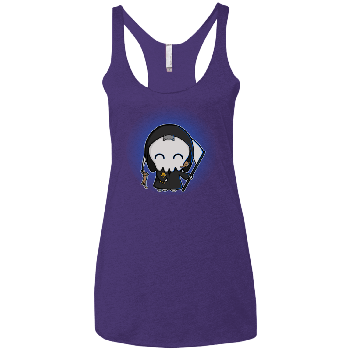 Death Loves Cats Women's Triblend Racerback Tank