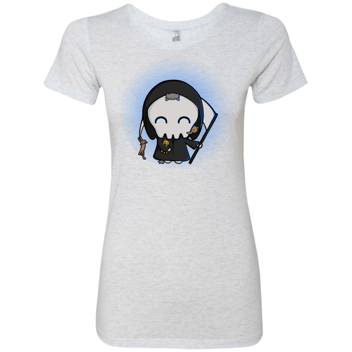 T-Shirts Heather White / Small Death Loves Cats Women's Triblend T-Shirt