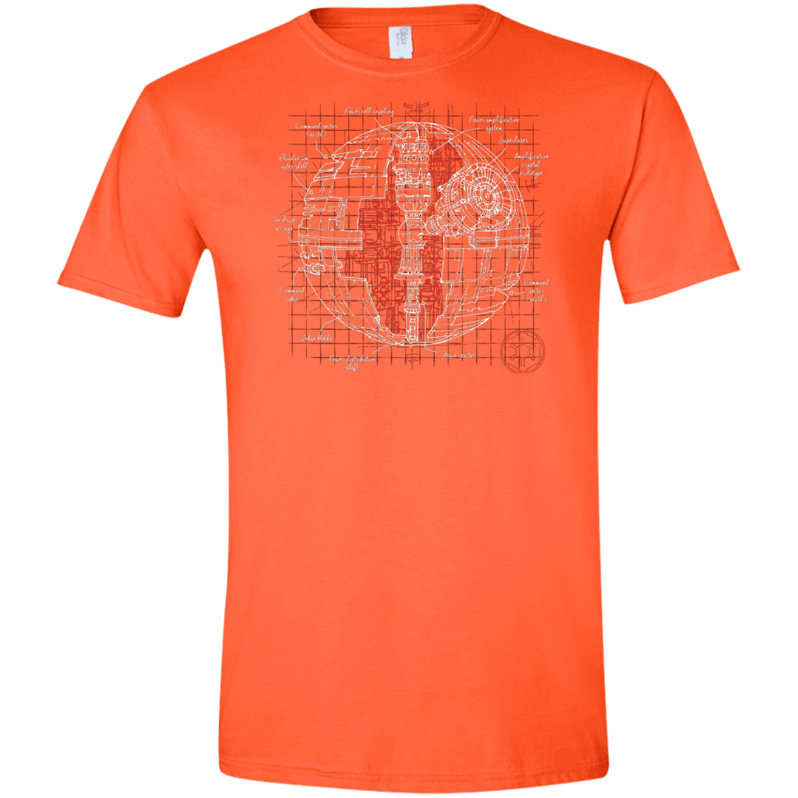 T-Shirts Orange / S Death Star Plan Men's Semi-Fitted Softstyle