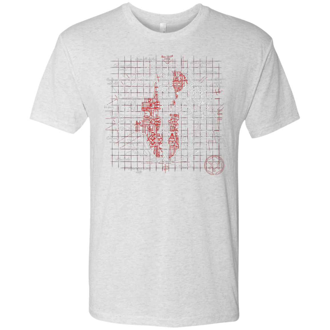 T-Shirts Heather White / S Death Star Plan Men's Triblend T-Shirt