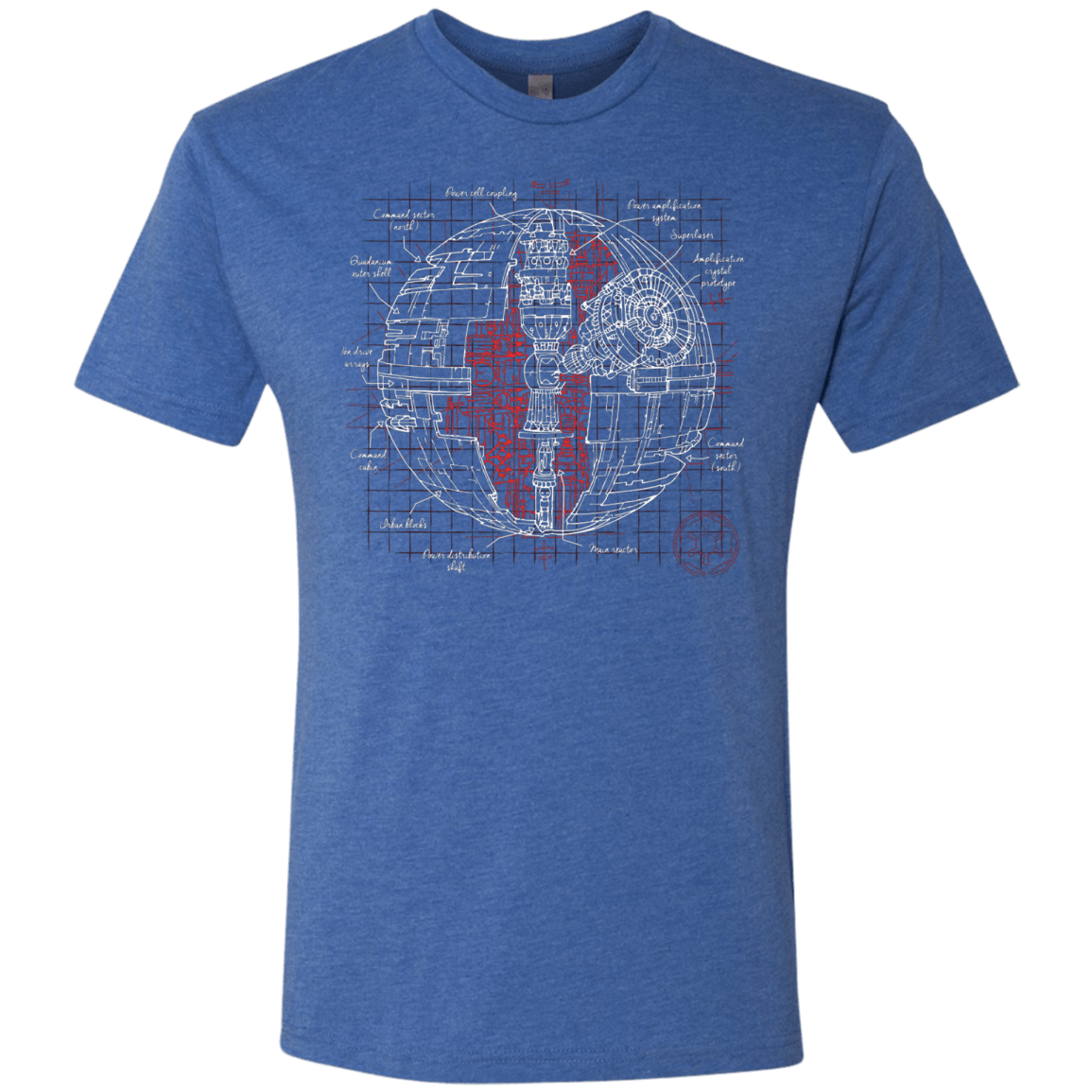 T-Shirts Vintage Royal / S Death Star Plan Men's Triblend T-Shirt